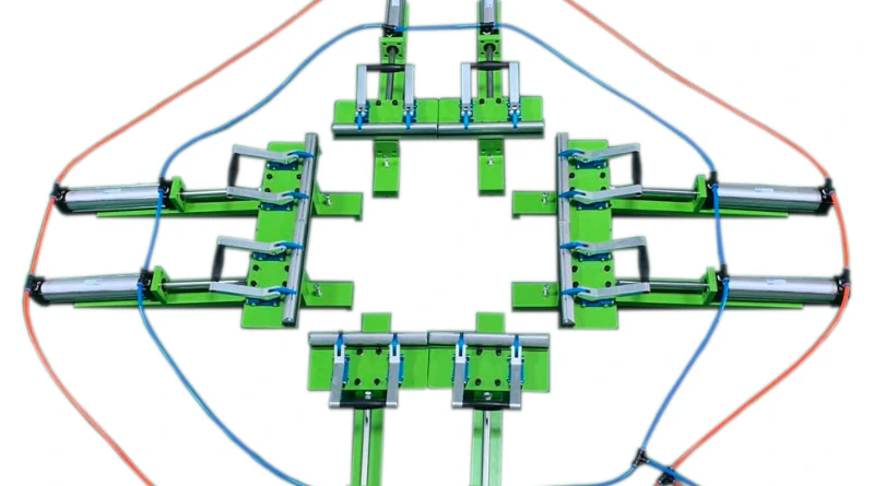 Пневматическое модульное натяжное устройство для трафаретных рам с шириной захватов 150, 250 и 300мм
